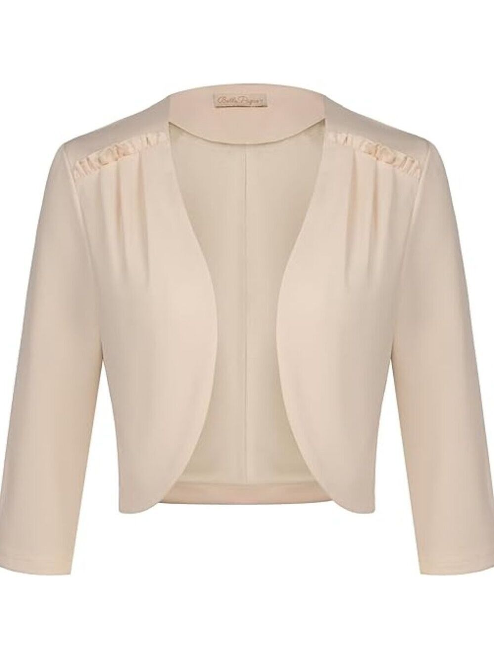 Belle Poque Women 3/4 Sleeve Cropped Cardigan Open Front Shrug‎ for Dresses